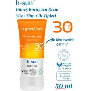 B-Good Yetişkin Güneş Kremi Spf 30 Yüz Için 50 Ml