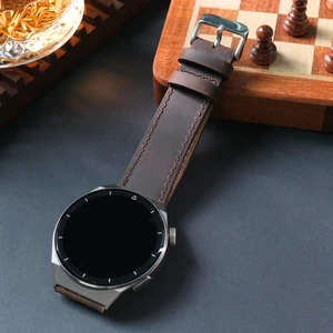 Huawei Watch 22mm Hakiki Deri Kordon 46mm Gt2 E Gt2e Gt2pro Gt3 Pro Gt3pro Watch GT4 Gt 2 3 4 Pro Se 2e Huawei Watch 4 Pro Ultimate Elite Runner Buds Kahve Deri Kordon Kayış