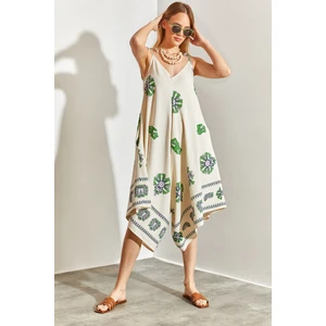 Ip Askılı Multi Desenli Tulum