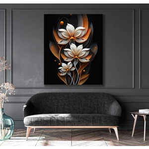 Trade Ays Lilyum Çiçeği Yağlı Boya Görünümlü Dekoratif Kanvas Duvar Tablo