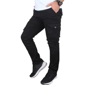 Erkek Askeri Kargo Pantolon Siyah