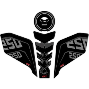 GP Kompozit CF Moto 250 NK 2018-2022 Uyumlu Tank Pad Seti Siyah