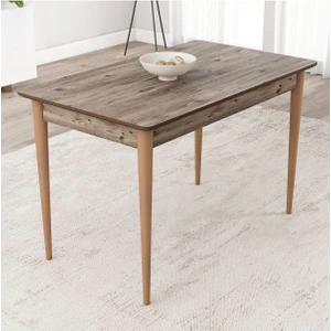 Sar Pakete Lois Atlantik 72X112 Mdf Ahşap Ayaklı Kaliteli Sabit Mutfak Masası