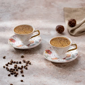 Granada 2 Kişilik New Bone Kahve Fincan Takımı 80 ml