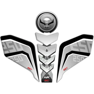 GP Kompozit CF Moto 250 NK 2018-2022 Uyumlu Tank Pad Seti Gri