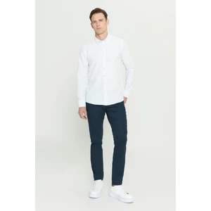 Altınyıldız Classics Slim Fit Dar Kesim Düğmeli Gömlek Yaka Uzun Kollu Gömlek