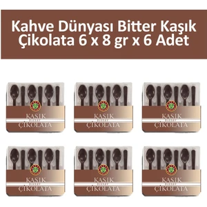Kahve Dünyası Bitter Kaşık Çikolata 6 x 8 gr x 6 Adet