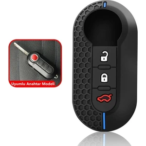 Fiat 500 Doblo Fiorino Punto Ducato Bravo Panda Silikon Anahtar Kılıfı (1 Adet)
