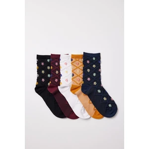 Katia & Bony Kadın Çiçek Desenli 5'li Soket Çorap