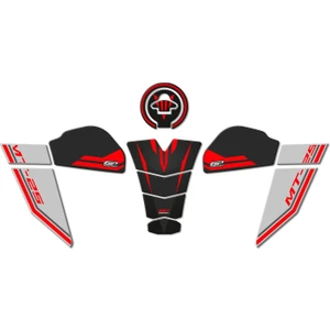 GP Kompozit Yamaha MT-25 2020-2024 Uyumlu Tank Pad Seti Kırmızı