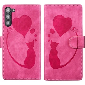 YKD Store Samsung Galaxy S23+ 5g Için Kalem Kalp Kedi Pu Kılıf (Yurt Dışından)