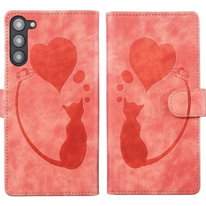 YKD Store Samsung Galaxy S23 5g Için Kalem Kalp Kedi Pu Kılıf (Yurt Dışından)