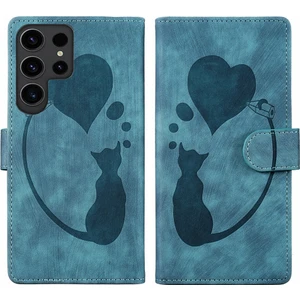 YKD Store Samsung Galaxy S24 Ultra 5g Için Kalem Kalp Kedi Pu Kılıf (Yurt Dışından)