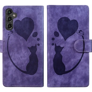 YKD Store Samsung Galaxy S24 5g Için Kalem Kalp Kedi Pu Kılıf (Yurt Dışından)