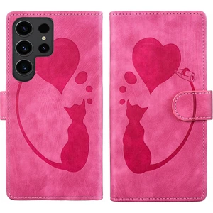YKD Store Samsung Galaxy S23 Ultra 5g Için Kalem Kalp Kedi Pu Kılıf (Yurt Dışından)