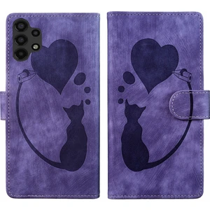 YKD Store Kalem Kalp Kedi Pu Kılıf Samsung Galaxy A13 4g / 5g / A04 (Yurt Dışından)