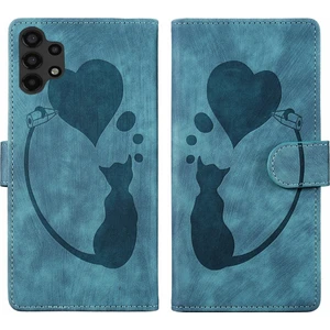 YKD Store Kalem Kalp Kedi Pu Kılıf Samsung Galaxy A13 4g / 5g / A04 (Yurt Dışından)