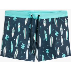 Mayo Baskı Detaylı Yaz Temalı Beli Bağlamalı