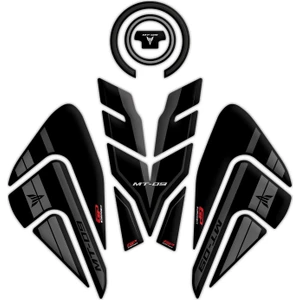 GP Kompozit Yamaha MT-09 2021-2023 Uyumlu Tank Pad Seti Siyah