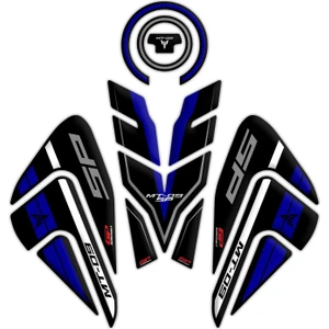 GP Kompozit Yamaha MT-09 SP 2021-2023 Uyumlu Tank Pad Seti Siyah-Mavi