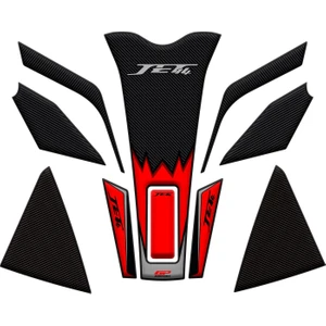 GP Kompozit SYM Jet 14 2017-2024 Uyumlu Tank Pad Seti Kırmızı
