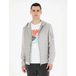 Pierre Cardin Erkek Gri Kapişonlu Baharlık Mevsimlik Mont 50285304-VR024