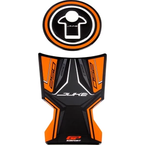 GP Kompozit KTM Duke 250 2017-2023 Uyumlu Tank Pad Siyah-Turuncu