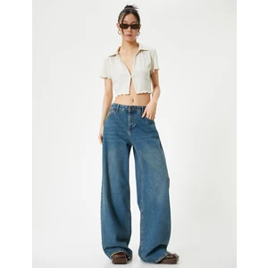 Crop Polo Tişört Kısa Kollu Slim Fit