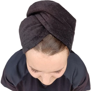 Kulcu Tekstil Siyah Saç Havlusu Bonesi