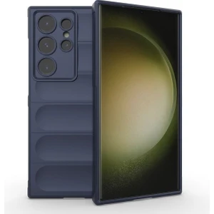 Samsung Galaxy S24 Ultra Kılıf Etnik Optimum Mat Kamera Korumalı Silikon Lacivert