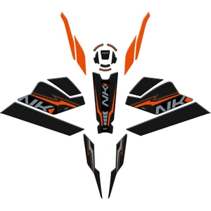 GP Kompozit CF Moto 250 NK 2023-2024 Uyumlu Full Pad Seti Turuncu