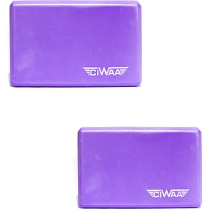 CWA-2260 Çiftli Yoga Blok - 2 Adet Yoga Block - Eva Yoga Bloğu Seti Mor