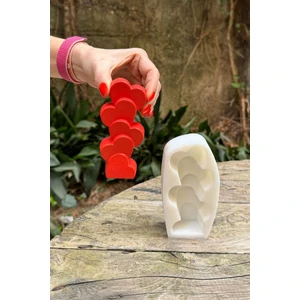 Rufus Concept Kalp Sütun Silikon Mum Kalıbı