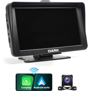7" Taşınabilir, Kablosuz Apple Carplay & Android Auto, Airplay ve Android Cast, Arka Kameralı Torpido Üstü Araç EKRANI(DK-VA-CMP700)