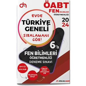 Dijital Hoca Akademi 2024 ÖABT Fen Bilimleri Türkiye Geneli Pdf Çözümlü Kurumsal 6`lı Deneme