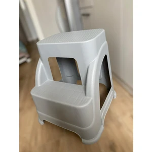 Holly Home Merdivo Büyük Basamaklı Tabure GRİ Merdiven Kamp Ev Bahçe Banyo 42x44x(h)44cm 120kg