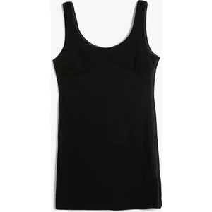 Mini Kalın Askılı Kalem Elbise Slim Fit