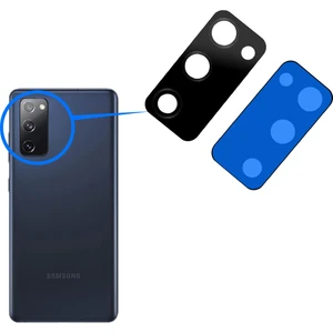 Samsung Galaxy S20 Fe Arka Kamera Camı Lensi Yapışkanlı