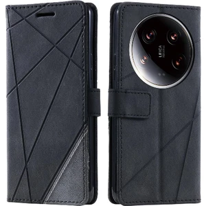SZY Mall Xiaomi 14 Için Kılıf Ultra Darbeye Manyetik Cüzdan Çevir Folio Pu Deri (Yurt Dışından)