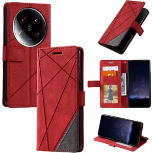 SZY Mall Xiaomi 14 Için Kılıf Ultra Darbeye Manyetik Cüzdan Çevir Folio Pu Deri (Yurt Dışından)