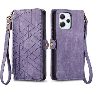 SZY Mall Redmi 12 Için Flip Case Deri Kılıf Darbeye Basit Iş (Yurt Dışından)