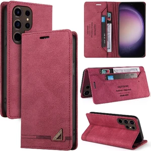 BDT Boutique Samsung Galaxy S24 Için Kılıf Ultra Premium Deri Iki Kart Yuvaları Prim (Yurt Dışından)