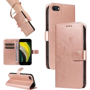 BDT Boutique IPhone Se 2020 ve Kart Yuvası Kabartmalı Kelebek Cüzdan Telefon Kılıfı (Yurt Dışından)