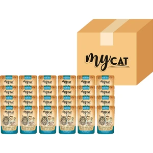 My Cat Mycat Hamsi ve Ton Balıklı Pouch Yaş Mama 85 gr 24'lü
