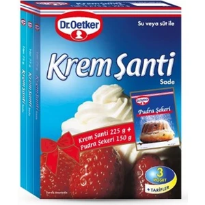 Dr. Oetker Krem Şanti 3X75 G. Pudra Şekeri 150 G. Pastacılık Seti