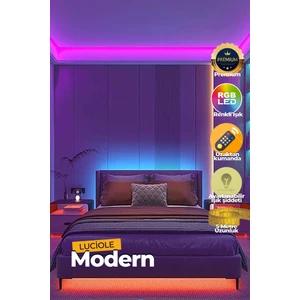 Rgb LED Tak Çalıştır 16 Renkli 4 Animasyonlu Tv Arkası LED Yatak Odası Bilgisayar 5metre  LCSRT55