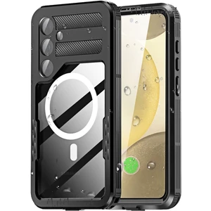 M.TK Moveteck Samsung Galaxy S24 Plus Kılıf 360 Derece Tam Kaplar Su Toz Geçirmez Magsafe Armor Zırh Kapak Water