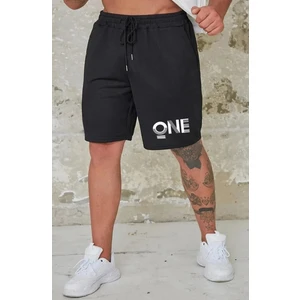 Amor Man Büyük Beden Özel Tasarım One Bacak Baskılı 2 Iplik Çift Cep Yazlık Erkek Battal Şort