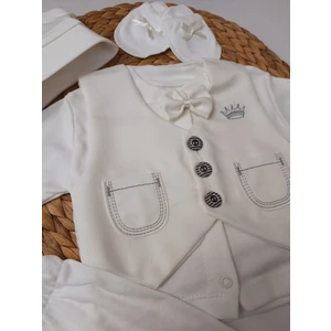 Pileki Baby 0 6 Aylık Yenidoğan % 100 Pamuk 6 Parça Yelekli Bebek Sünnet Takım