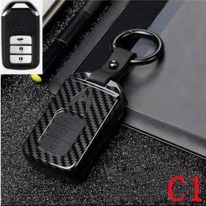 Honda Civic-Accord-Crv Karbon Siyah Anahtar Kılıfı Start Stoplu Model
